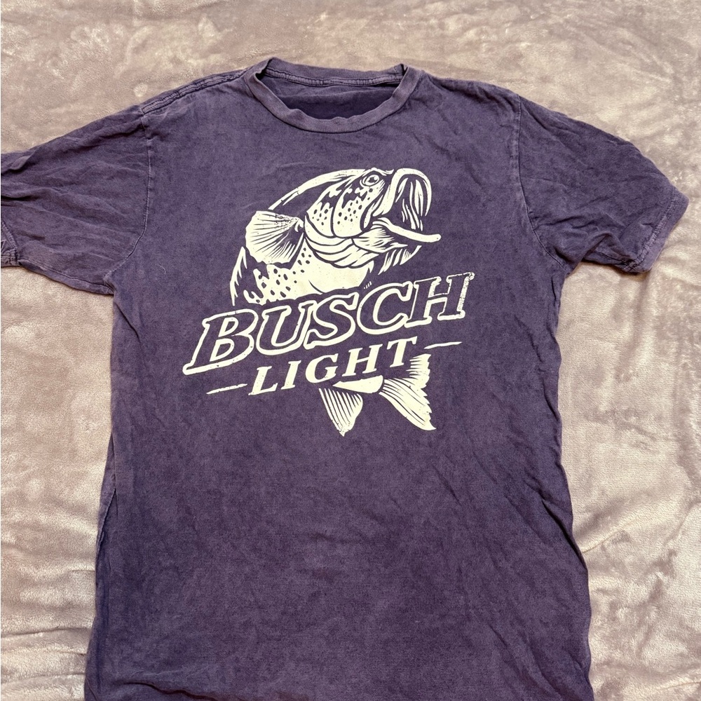 Navy Blue Fishing Busch Light T-Shirt
